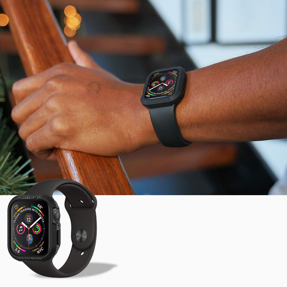 Oryginalne etui od marki Spigen z serii Rugged Armor dla Apple Watch 44 mm Series 4